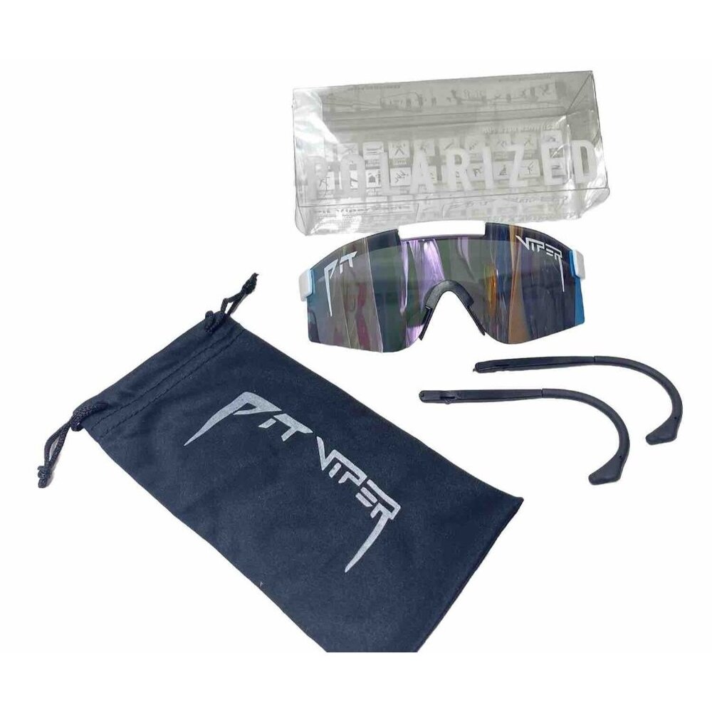 Pit Viper Polarized Mens Sunglasses With Changeable Black Ear Bands New